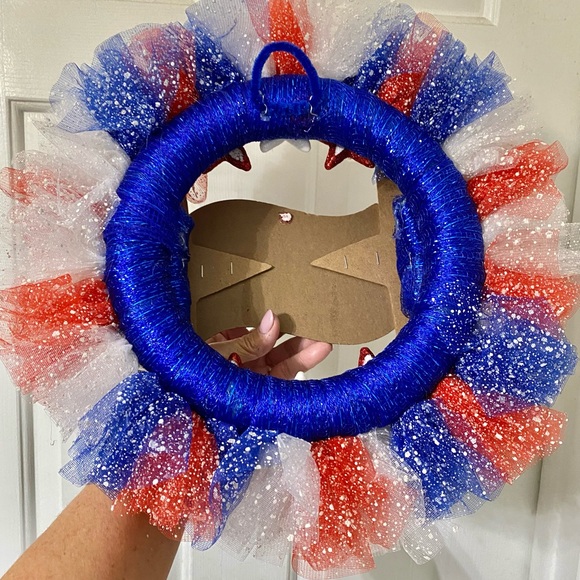 Unique Patriotic Indoor Wreath - Picture 4 of 4